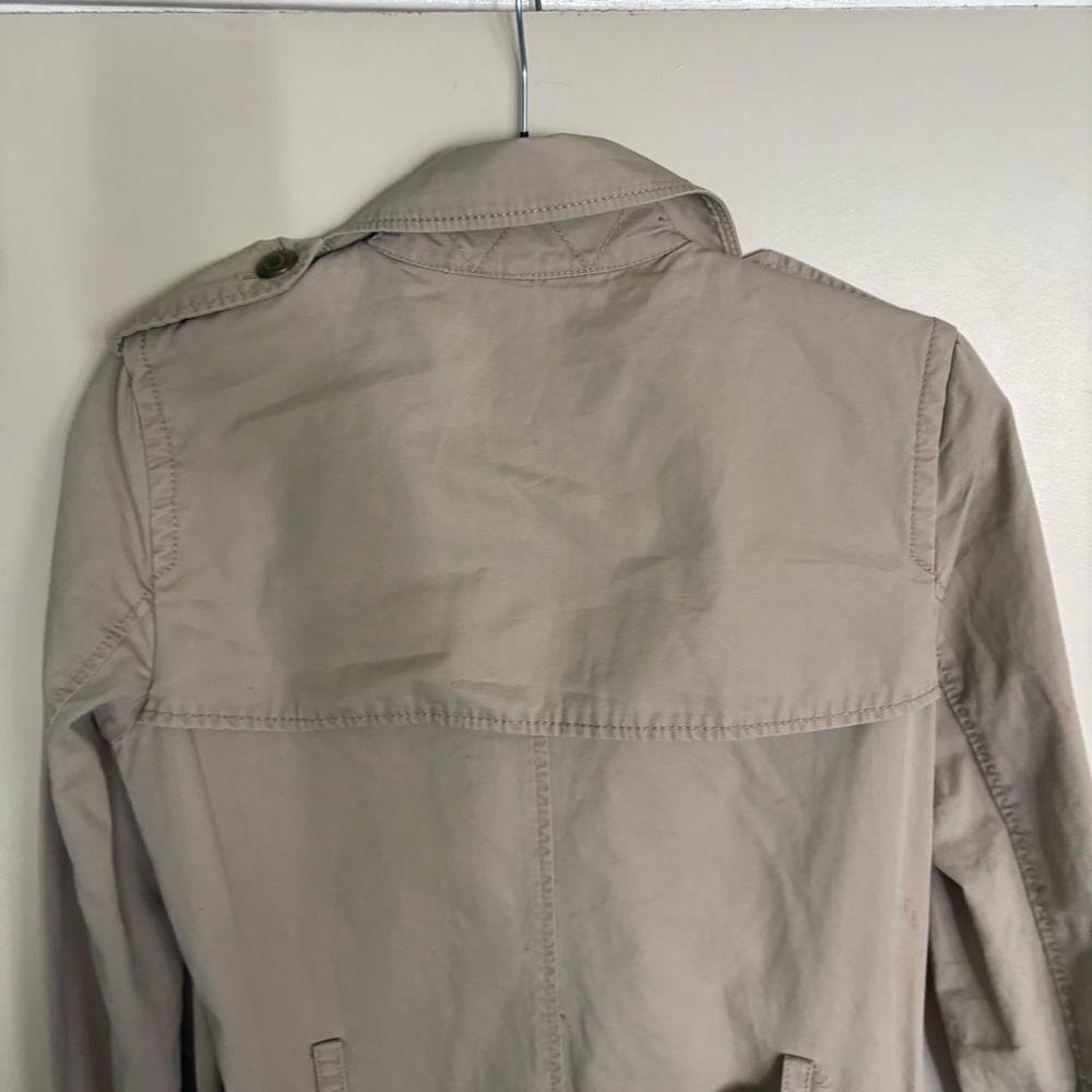 QMack Trench Coat Tan Cotton Women’s size Small - Picture 4 of 7
